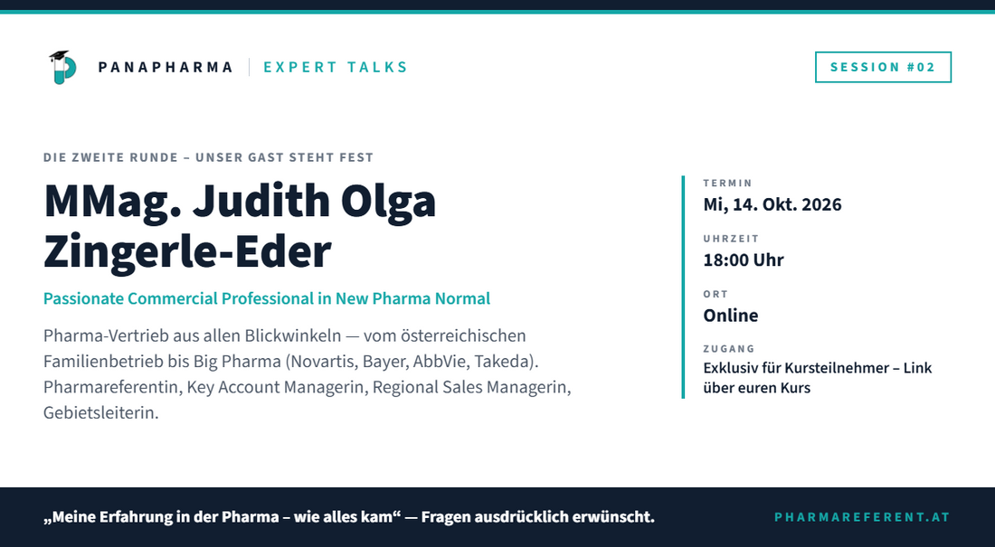 2. Panapharma Experttalk: „Meine Erfahrung in der Pharma – wie alles kam“
