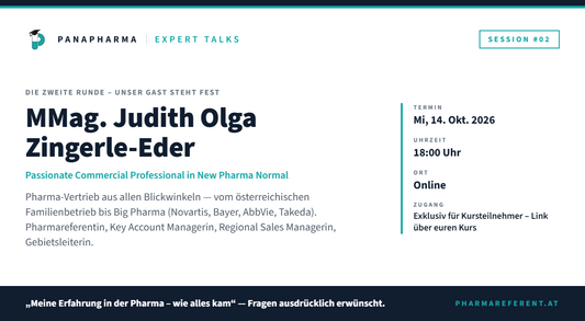 2. Panapharma Experttalk: „Meine Erfahrung in der Pharma – wie alles kam“