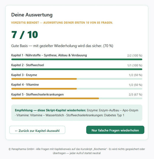 Neu auf unserer Lernplattform: Interaktive Selbsttests zur Prüfungsvorbereitung